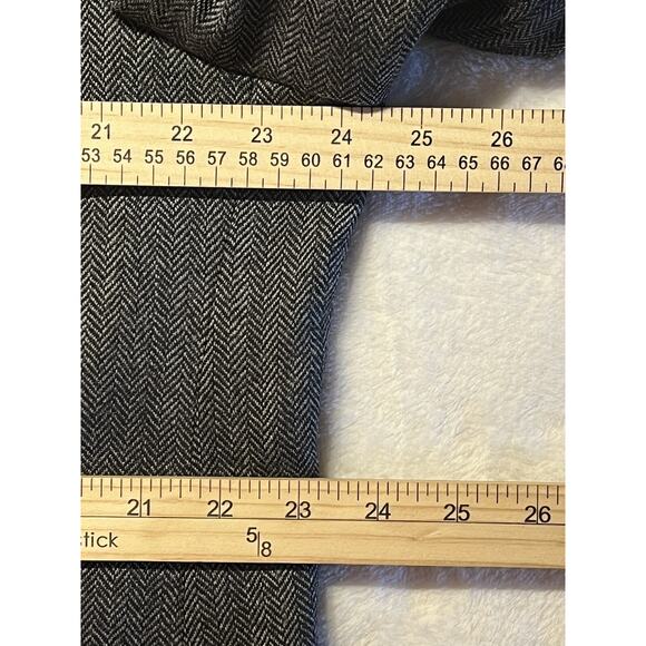 Stafford 46R Gray Herringbone Lambswool Tweed Blazer Sport Coat 3/2 Roll - Picture 11 of 14